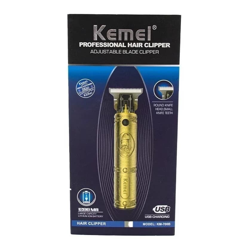 Máquina De Cortar Cabelo Barba Corpo Acabamento Fino Kemei-700B