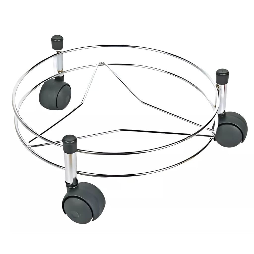 Suporte Para Botijão Vaso Com Rodinha Em Aço Inox