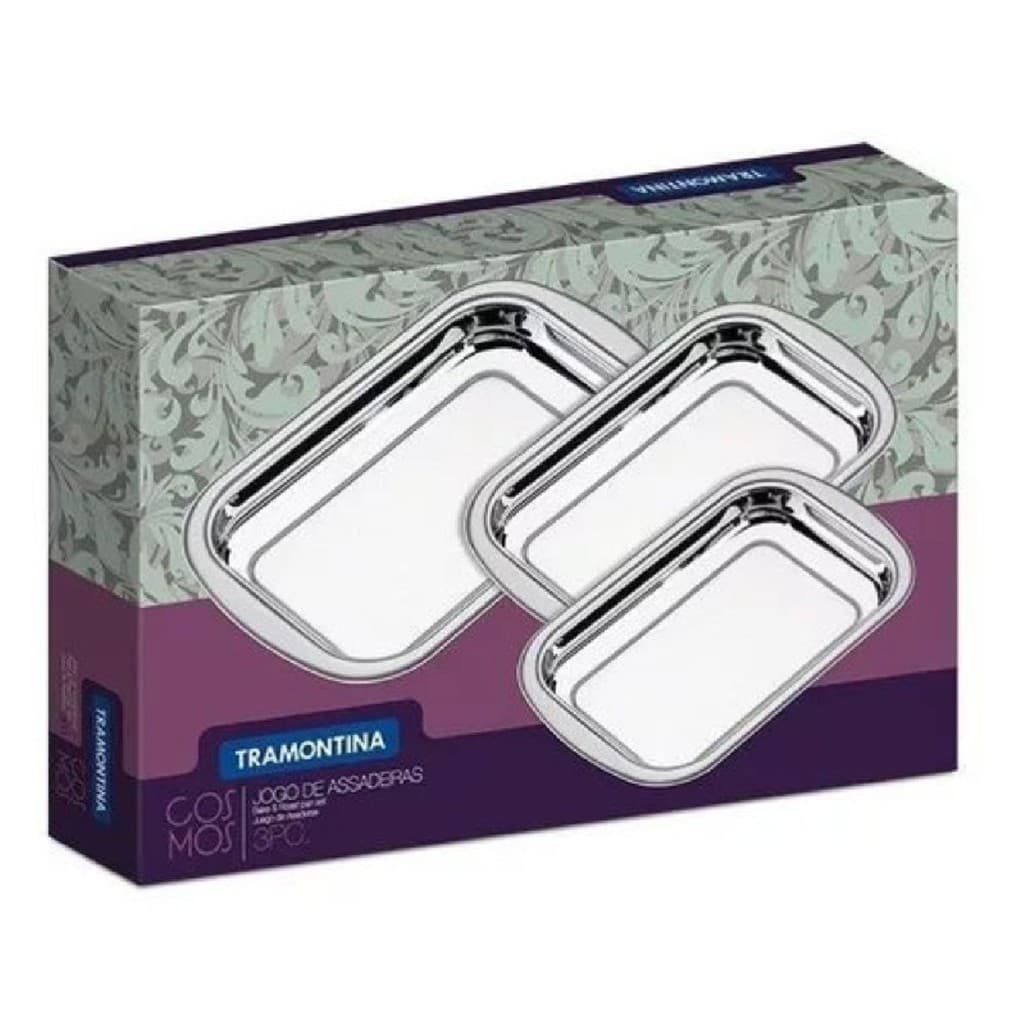 Conjunto de Assadeira Tramontina Cosmos Aço Inox 3PCS