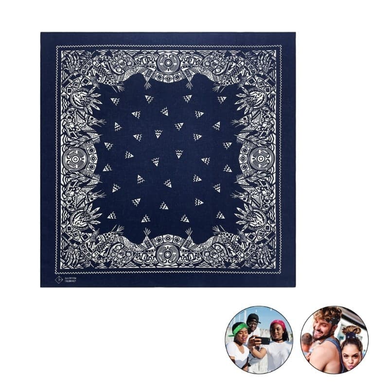 QUICKR Bandanas Hiphop Cachecol Impressão Ocidental Lenço Feminino Festival Música Headwrap Dança Festa Ca