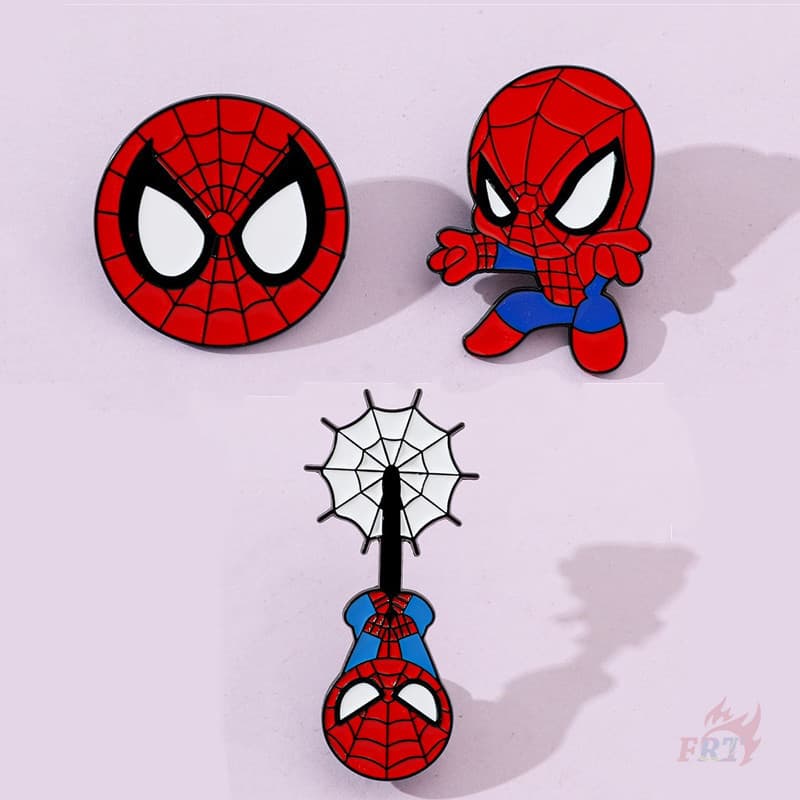 ★ Q Broches Homem-Aranha 1Pc/3Pcs Doodle Esmalte De Mochila De Crachás Botão