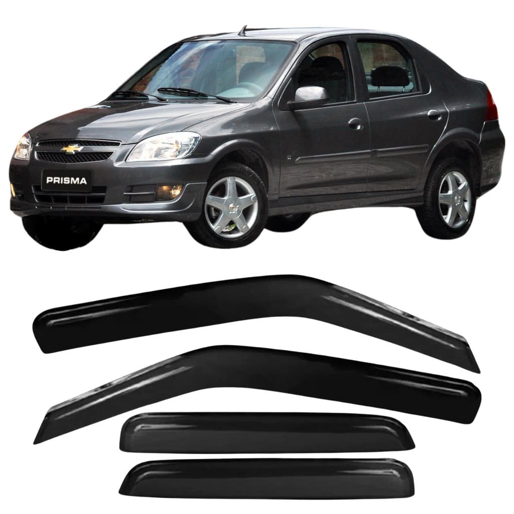 Calha Chuva Defletor Prisma 2006 A 2012 Fume 4 Portas