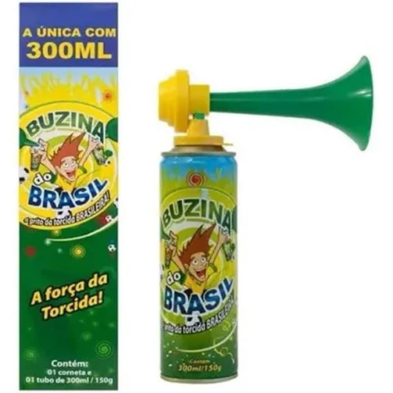 Buzina a Gás da Copa e Carnaval – Alta Potência para Festas, Eventos e Torcidas (Barulho Forte)Buzina do Barulho 300ml