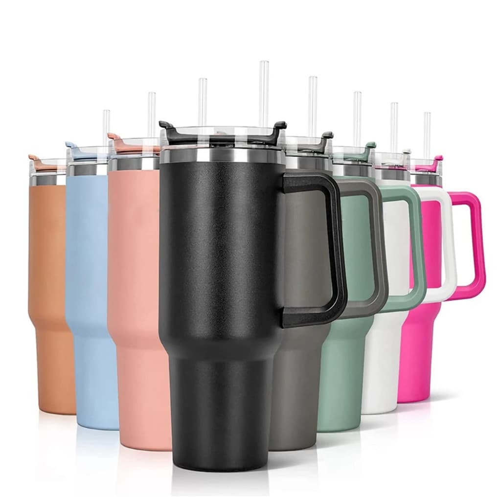 Caneca garrafa copo Térmica 1200ml Estilo Capacidade Generosa Canudo Plástico prática