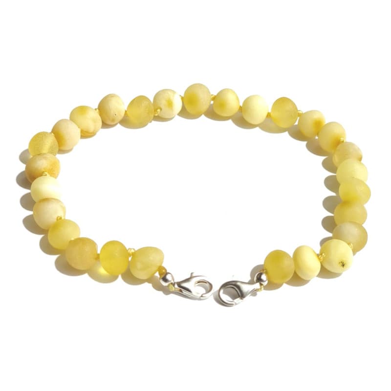Pulseira/Tornozeleira de Âmbar Regulável Butter Não Polido 21 cm