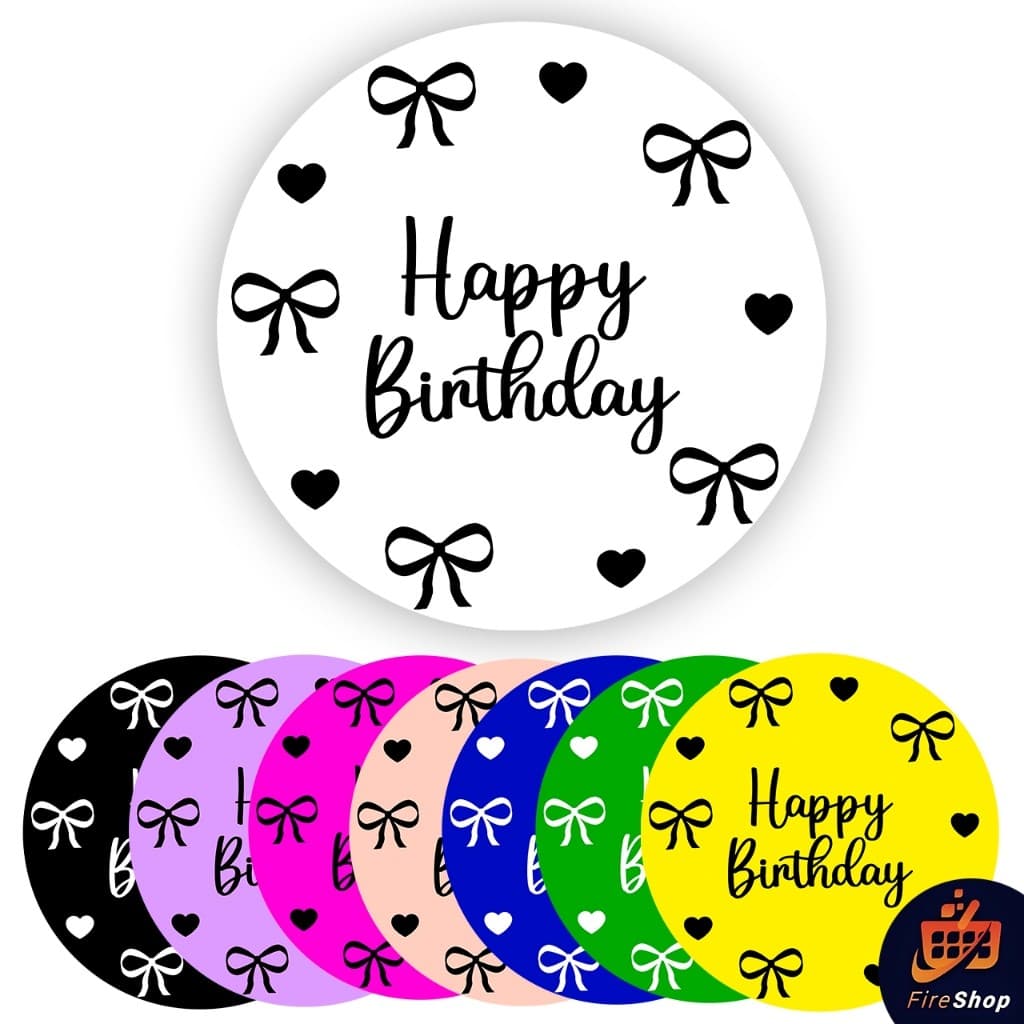 Capa Painel de festa 50x50 cm - Happy Birthday Laço - DIVERSAS CORES -C/ Elástico