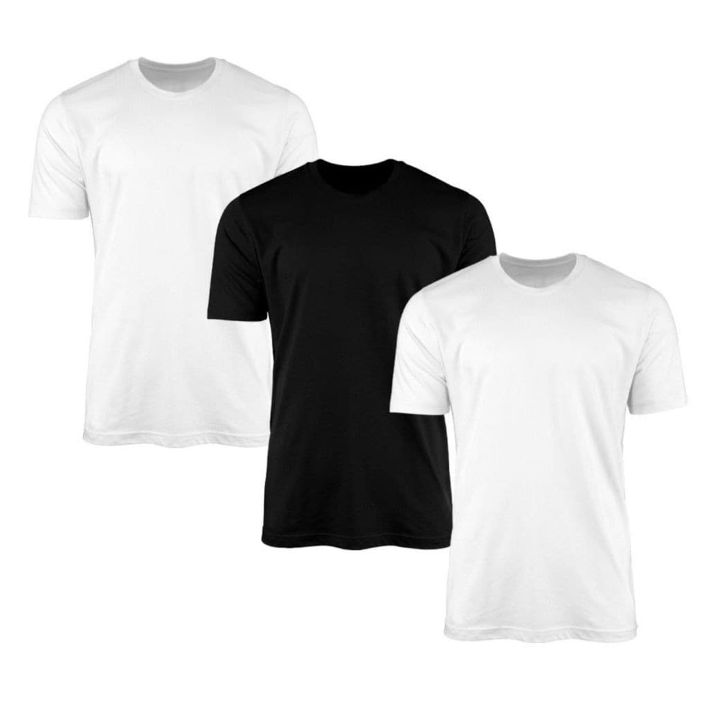 KIT 3 Camisetas Masculina Lisa Básica 100% Algodão