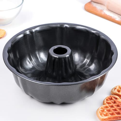 Forma Redonda com Furo Central de Pudim Bolo Torta Teflon anti-aderente