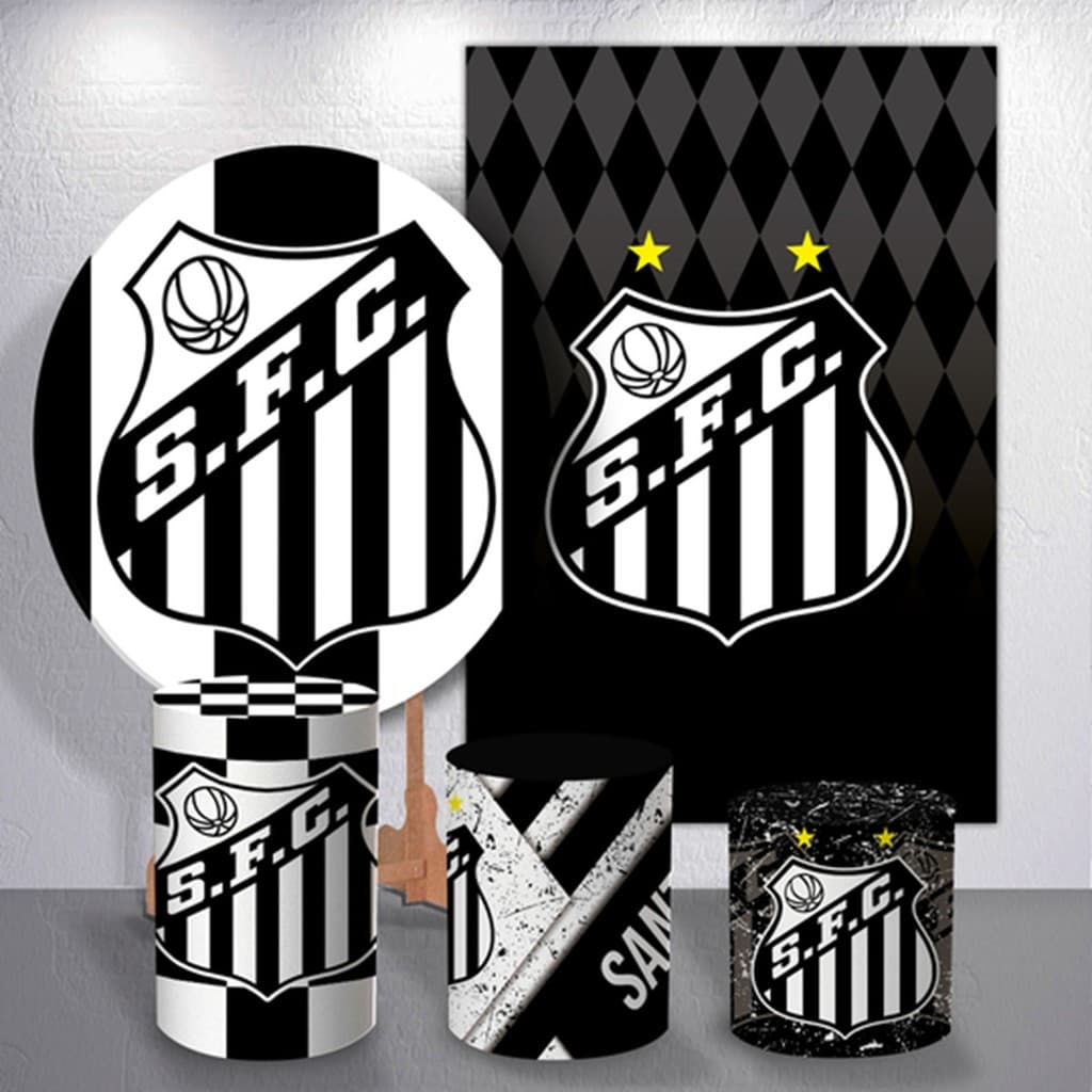 Kit De Decoração Para Festa Masculina, Painel Esportivo, Cilindros Sublimados Inclusos Capas Futebol