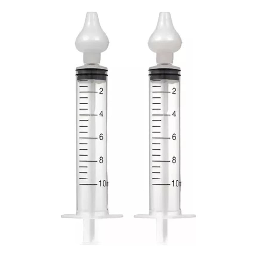 Kit 2 Seringas Lavagem Higienização Nasal Bico Silicone Buba