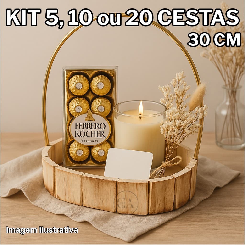 Kit 5 10 20 Cesta Presente Oval Madeira Pinus 30cm Base Cesta Namorado Kit Cosmetico Cachepot Arranj