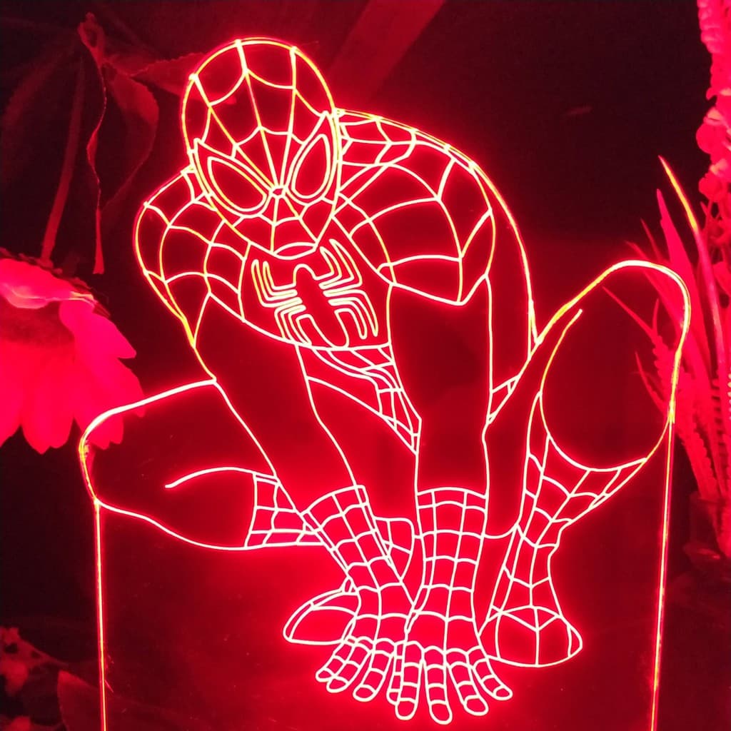 Presente Nerd P/ Namorado Luminária Homem-Aranha Figura Spiderman Vingadores Geek Dia dos Namorados