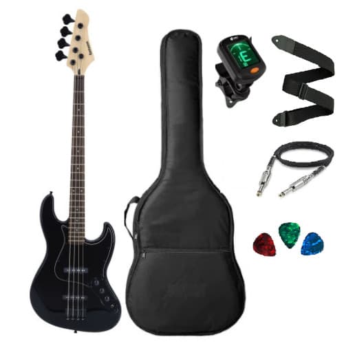 Kit Contra Baixo Passivo 4 Cordas Rockwave Rjb4 Bk