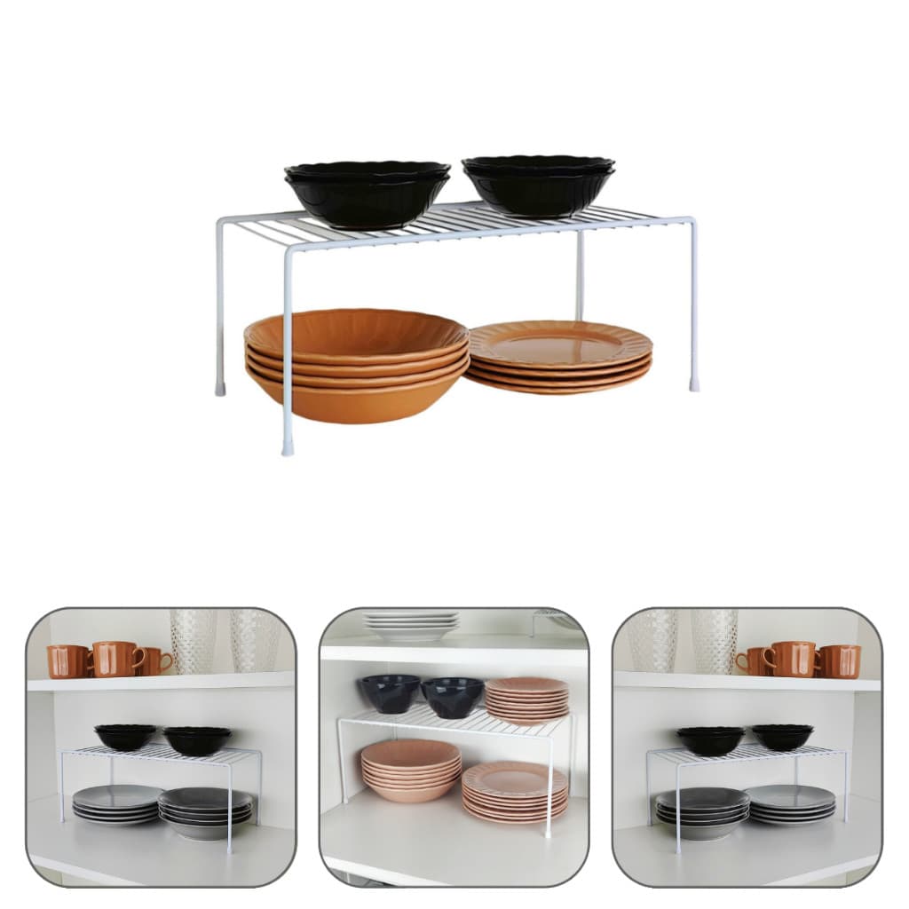 Organizador Armário Cozinha Prateleira Aramado 32cm Branco
