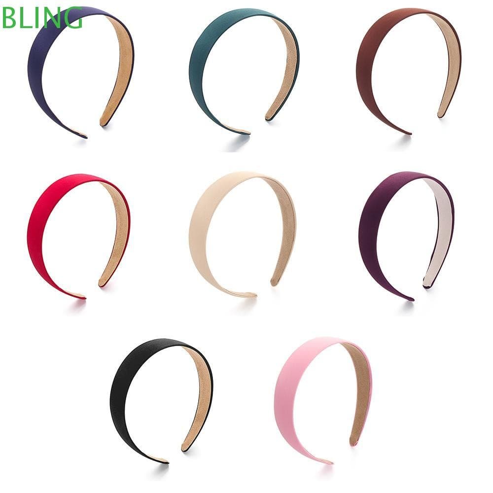 Argola De Cabelo BLING Em Tecido De Cetim Fashion De Cor Sólida