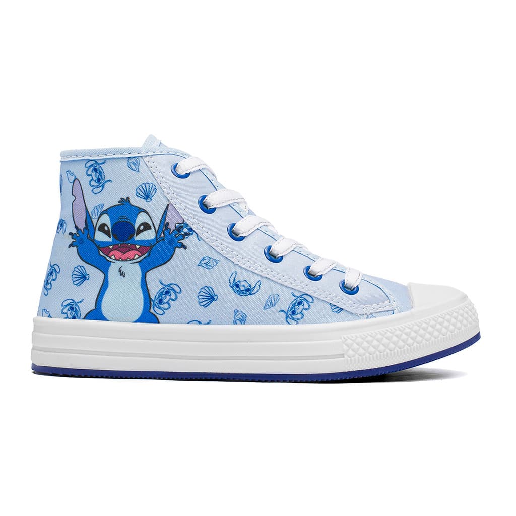 Tenis Infantil Meninas Stitch Cano Alto Conforto Disney Original