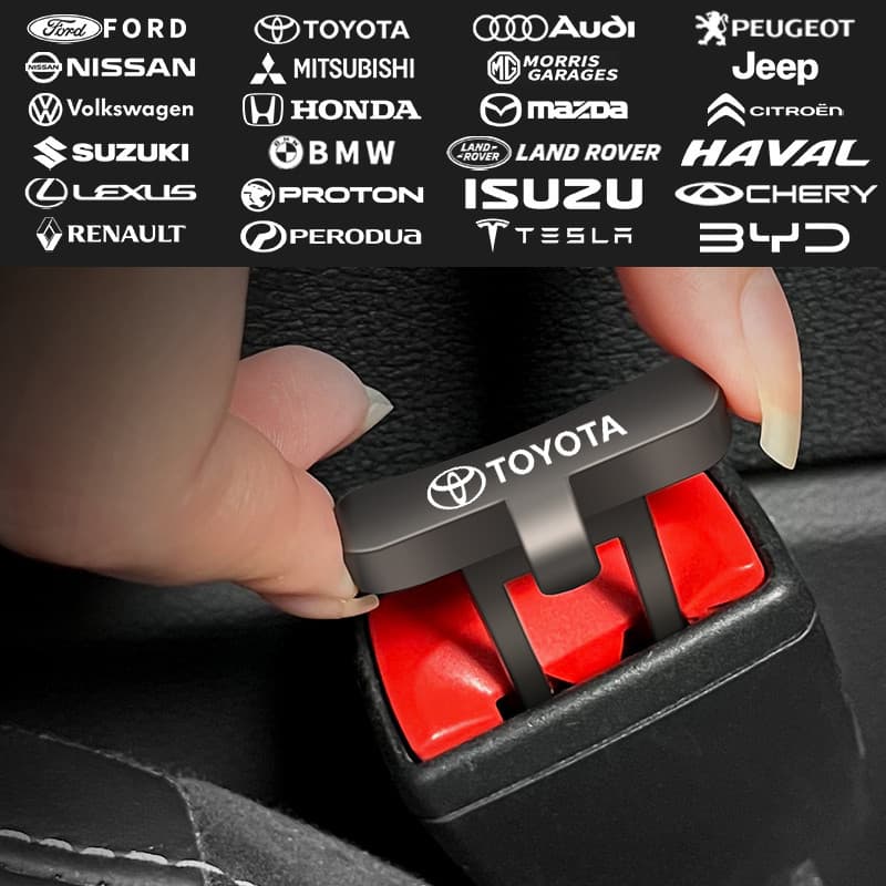 1/2Pcs Mini Cinto De Segurança Para Carro Em Liga De Zinco Com Fivela De Fecho De Uso Duplo Extensão Do Silenciador De Alarme De