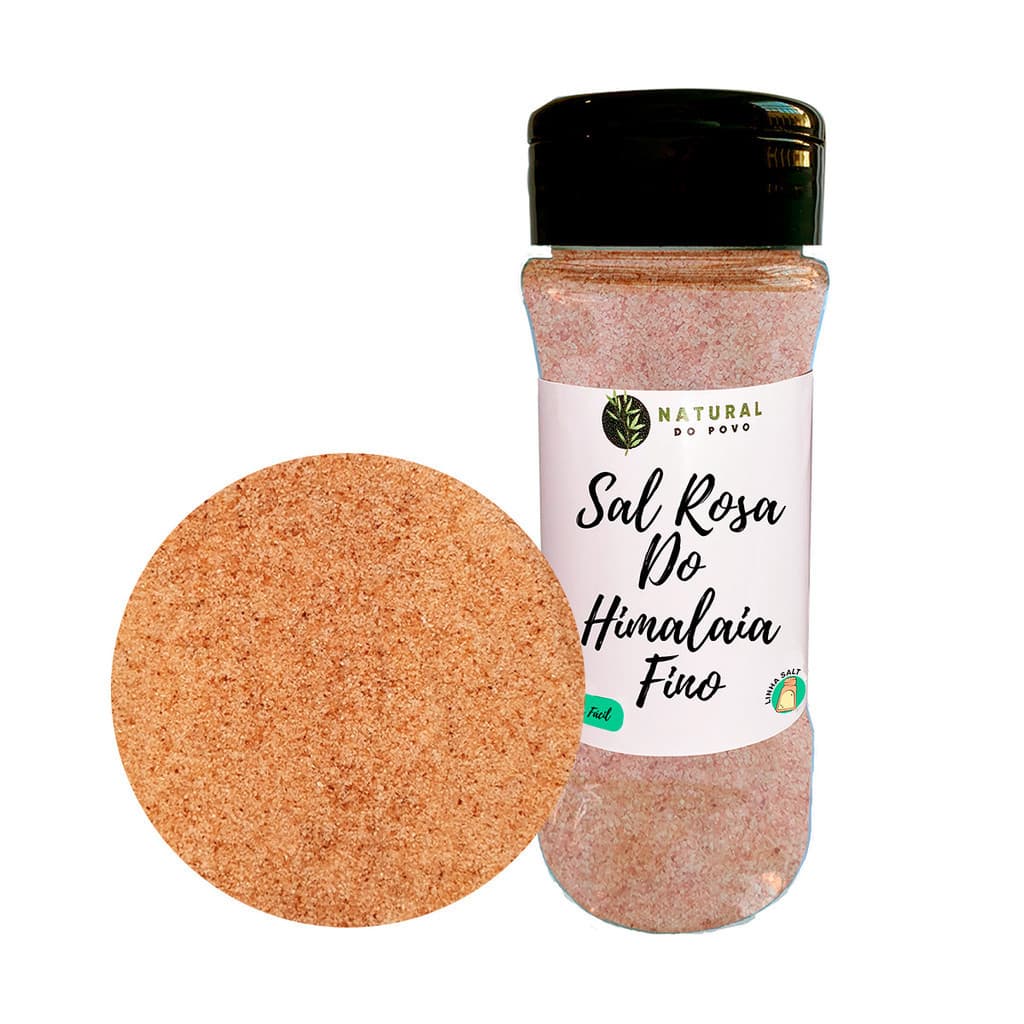 Sal Rosa do Himalaia Fino 100% Natural Alta Qualidade Pote Com Dosador 130g
