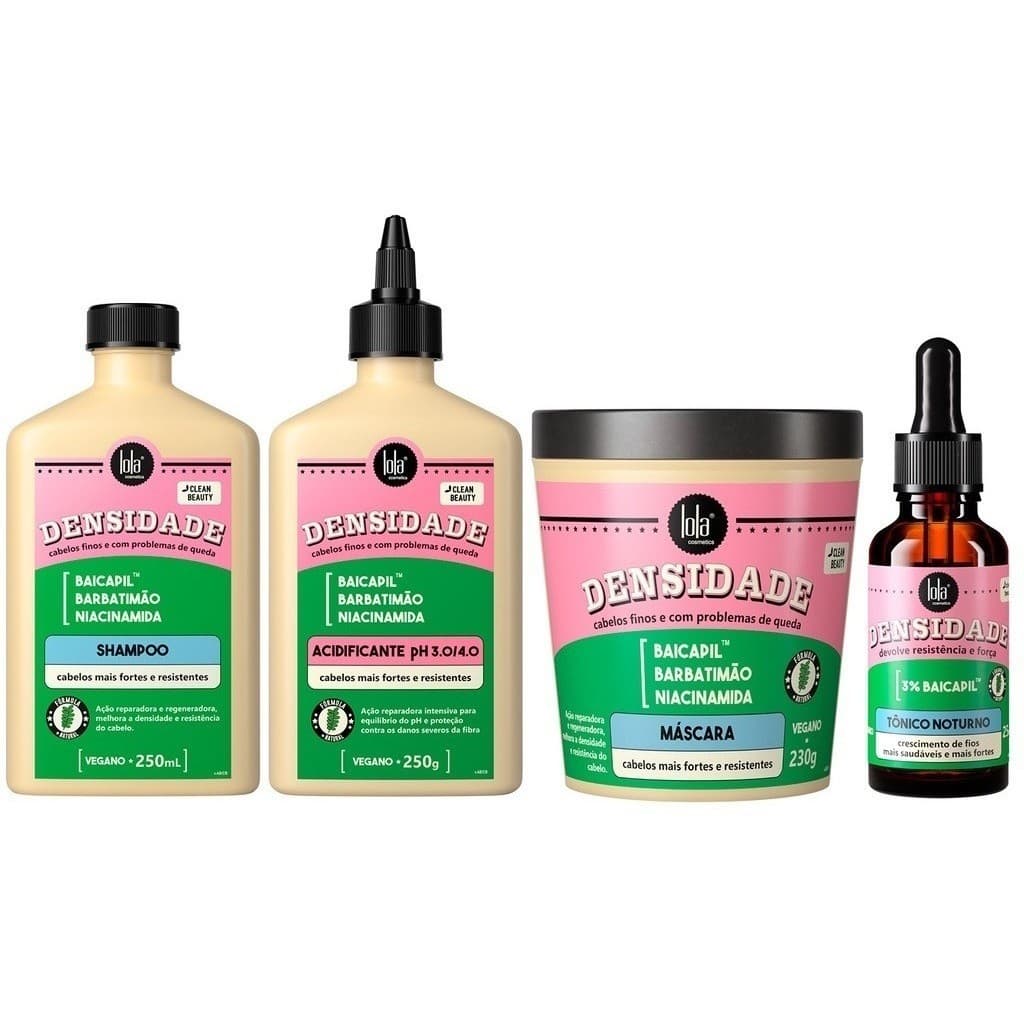 Kit Lola Cosmetics Densidade Para Cabelos Finos #4 Produtos