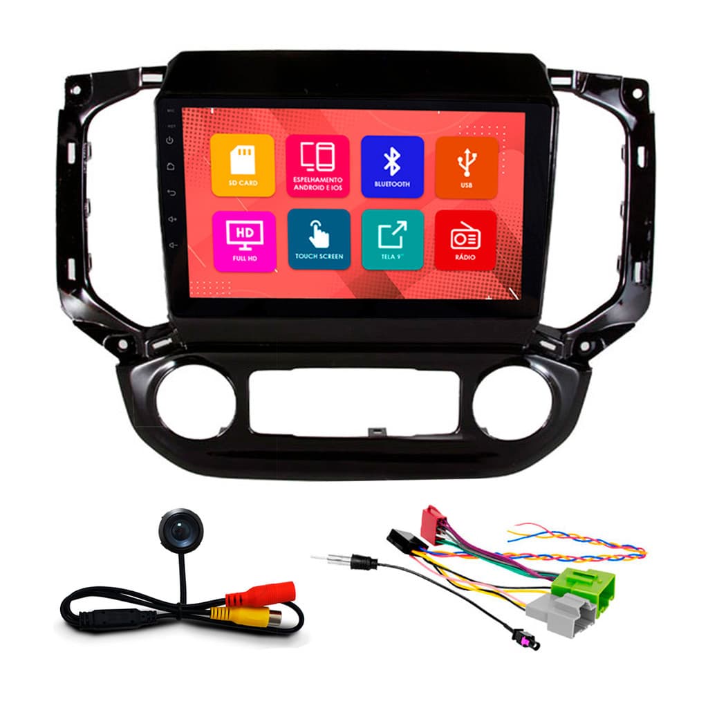 Kit Multimidia 9 Pol S-10 Ar Digital 2016 2017 18 19 2020 2021 2022 2023 2024 Espelhamento Android Ios 2 Din Black Piano