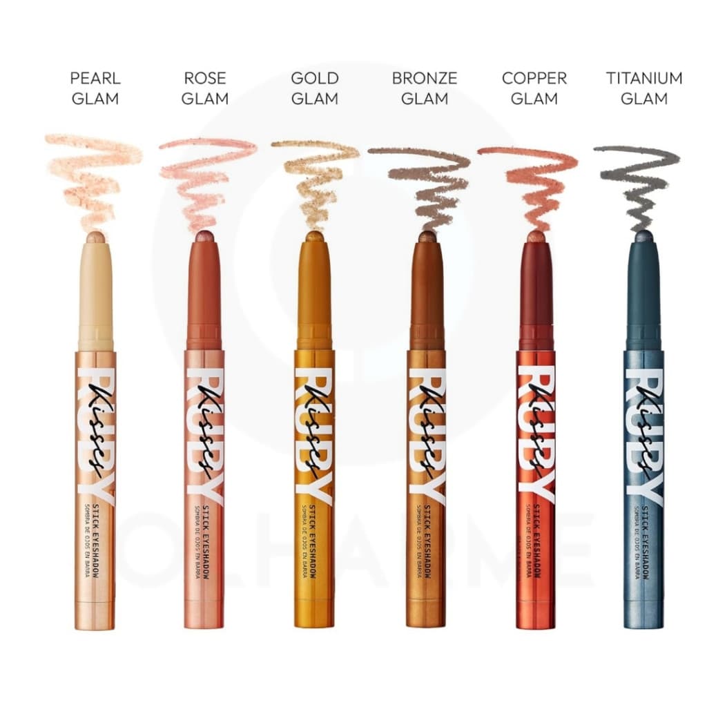 Sombra RK Stick Eyeshadow - Ruby Kiss - Kiss New York - Pearl, Rose, Gold, Bronze, Copper, Titanium