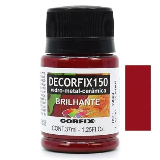 Tinta Decorfix 150 Brilhante Corfix - 437 Vermelho Escarlate (37 ml)