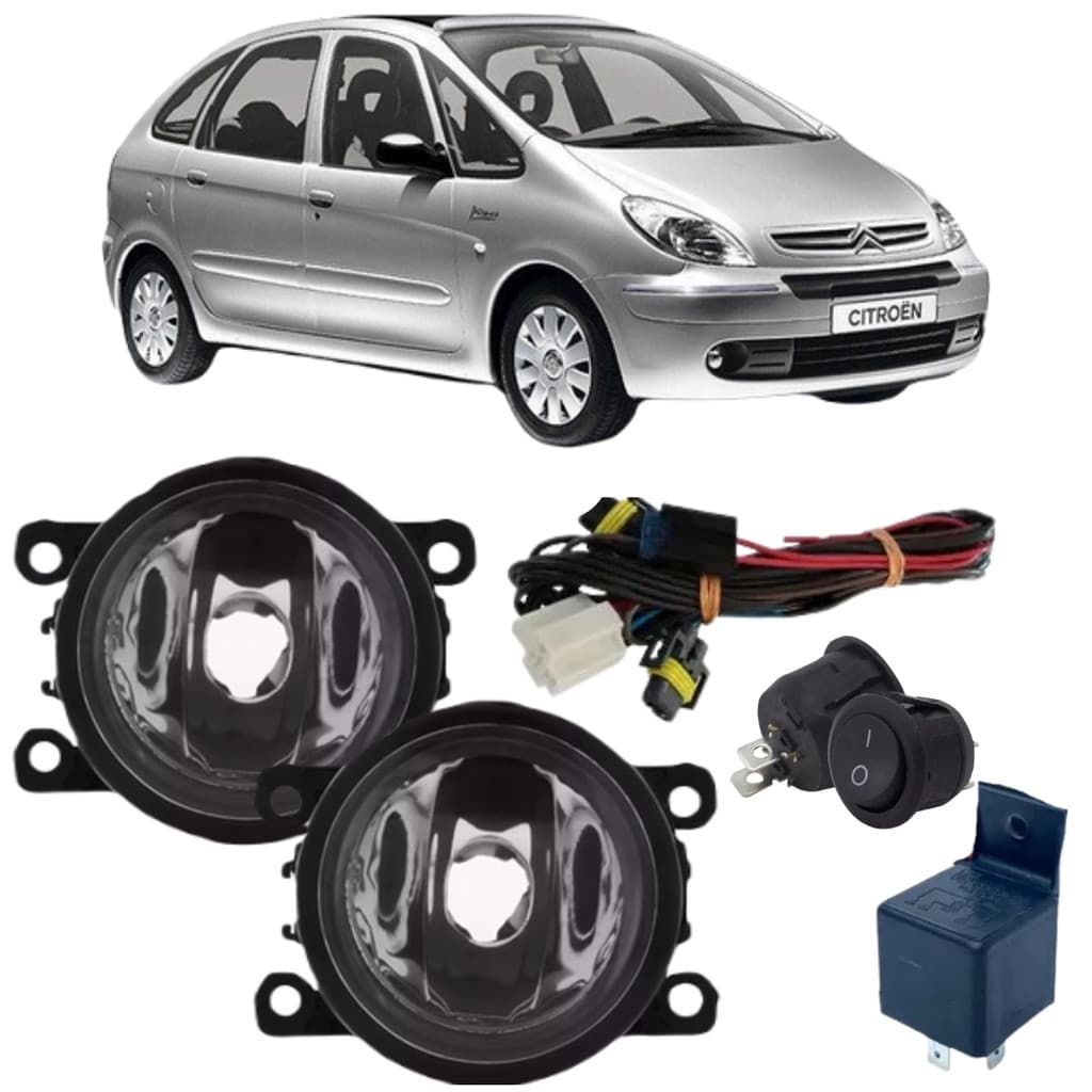 KIT FAROL DE MILHA AUXILIAR NEBLINA CITROEN XSARA PICASSO 2007 2008 2009 2010 2011 2012 ACR
