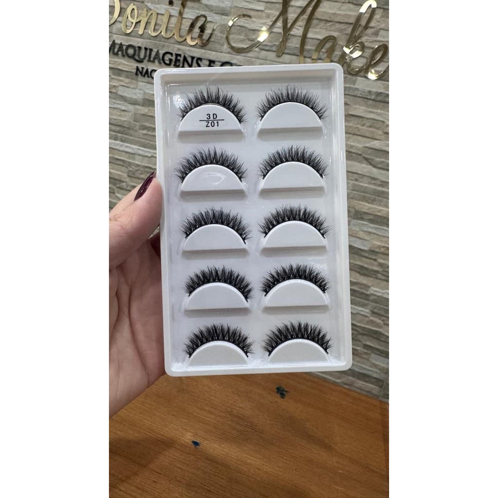 Cartela de cílios 5 PARES Z01