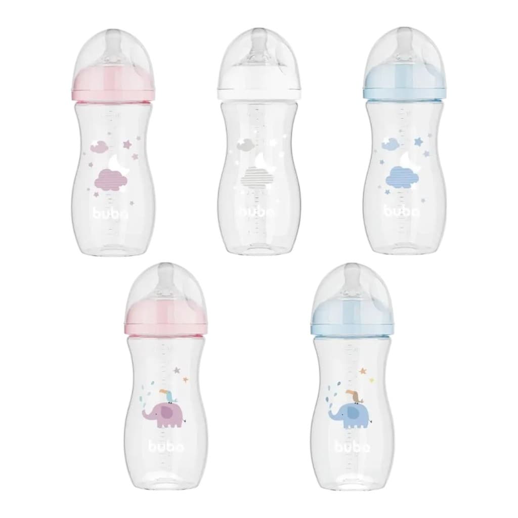 Mamadeira Easy Flow 330ml Fluxo 3 Bico Silicone Ultrasoft Anti Vazamento Anti Cólica Bebê Buba