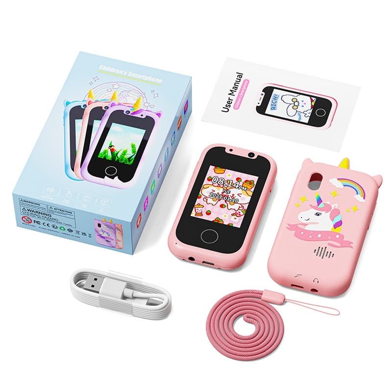 Crianças Telefone Inteligente Para Meninas Unicórnios Presentes 8-10 Anos De Idade Brinquedo Tela Sensível Ao Toque Apre