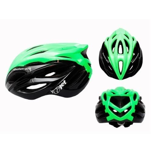 CAPACETE CICLISMO COM SINALIZADOR E LED MTB ADULTO VERDE AGUA