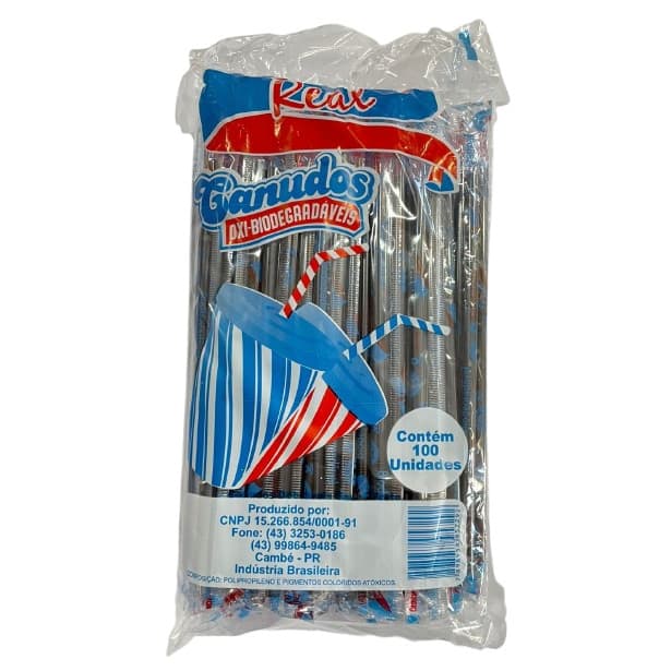 Canudo Bio Dobravel Sache Preto C/100 Unidades