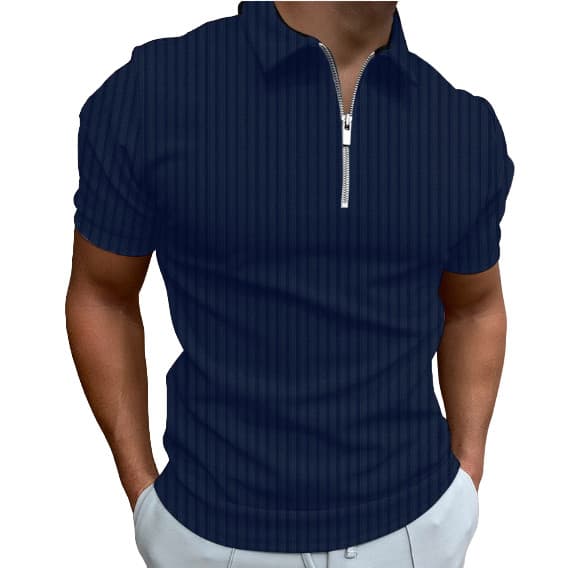 Camisa POLO casual listrada manga curta