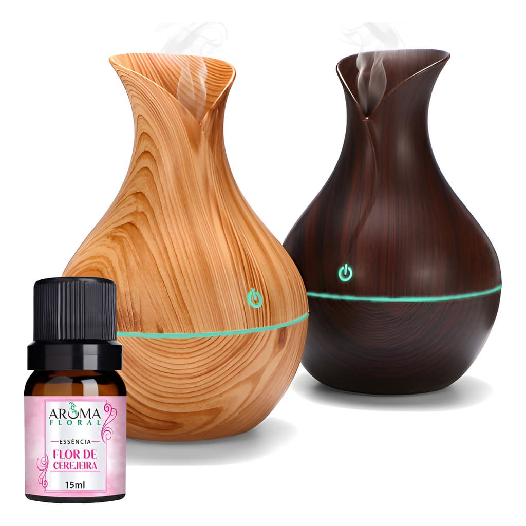 Difusor Umidificador Aromas Ex Decor Ultrassônico Usb Sortido + Essência de Brinde Lavanda