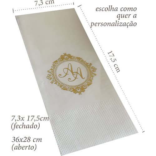 100 Guardanapos Premium Personalizados Retangular 36x28cm Casamento, Aniversários Eventos