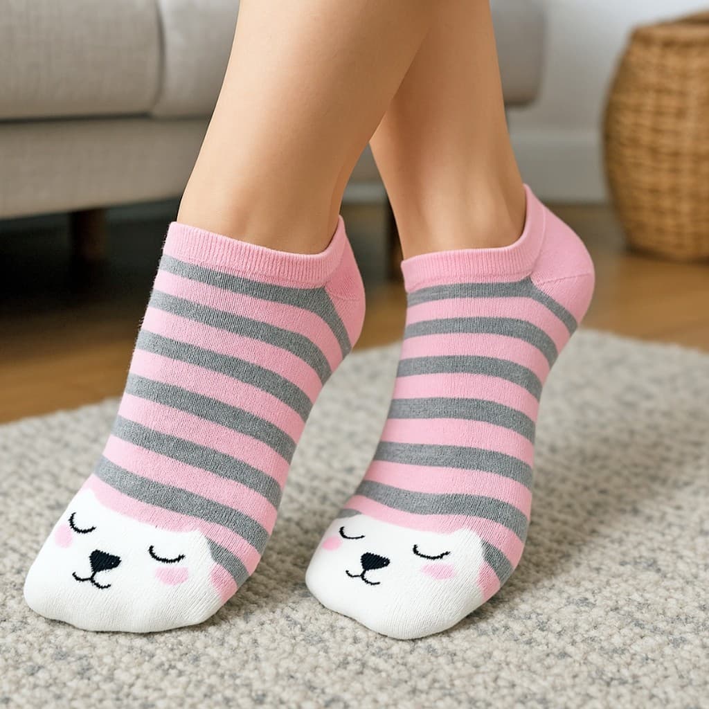 12 Pares Meias Femininas Cano Curto Super Confortáveis Fofas e Macias Cores e Modelos Variados 35-40