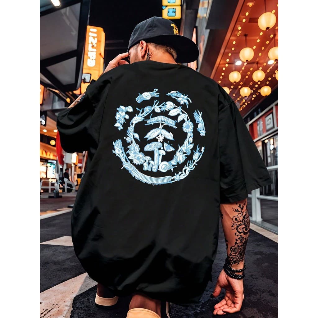 Camiseta Element Mushroom Street Flor Camisa Blusa Unissex Masculino Feminino 100% Algodão  Streetwear    Plus Size