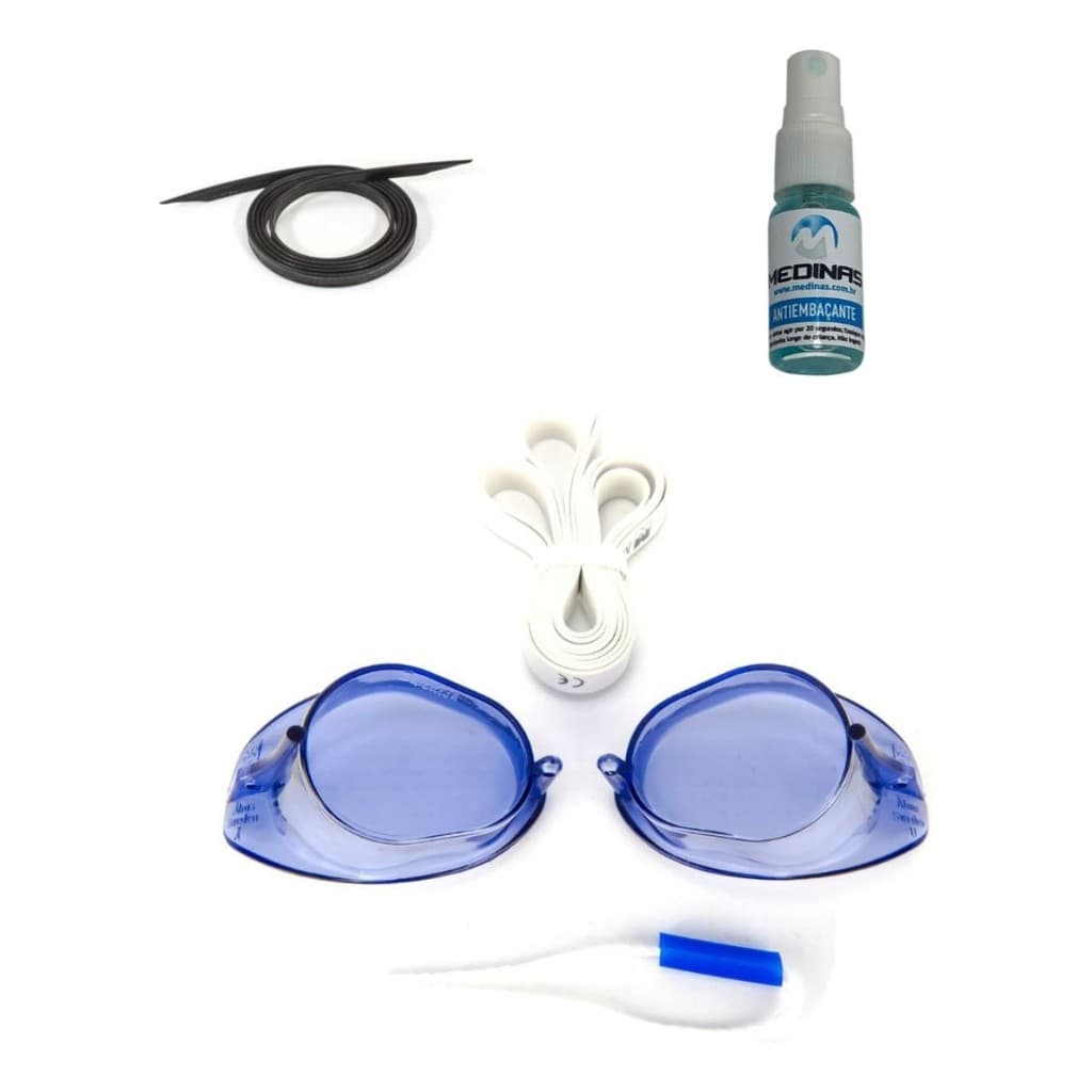 Kit Óculos de Natação Malmsten Original Sueco + Tira Silicone + Spray AntiFog