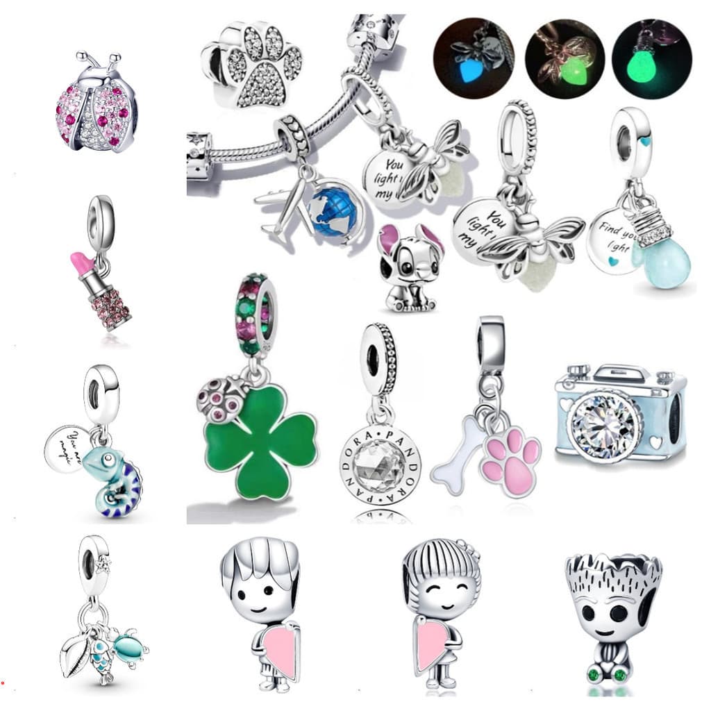 Berloques de Prata 925 Charms Balões Aviões Café Charme Clássicos Acessórios