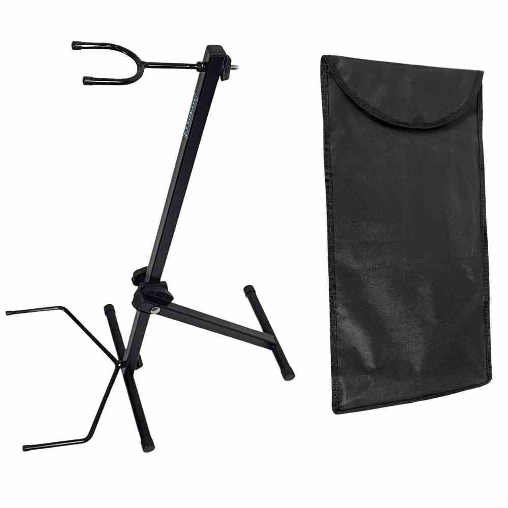 Kit Suporte de Chão Individual para Violão Guitarra e Capa Bag