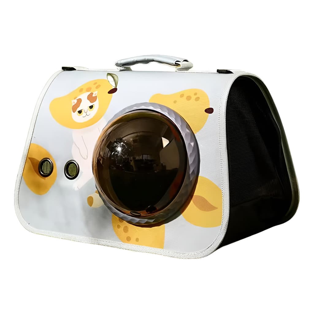 Bolsa Transporte Para Pets Fofa Estampa Gato Cao Respiravel