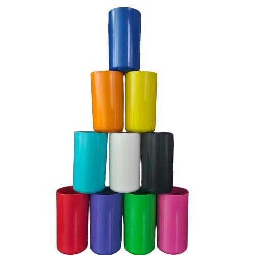 Kit 10  Copo 400ml de Plástico Água Suco Multiuso  Crianças Colorida