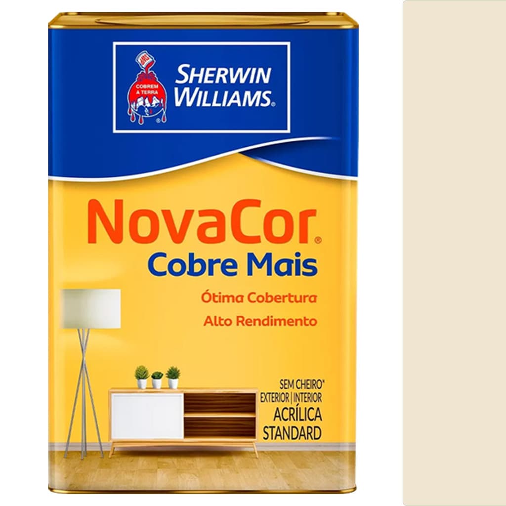 Tinta Acrílica Novacor Cobre Mais Standard Marfim 18 Litros