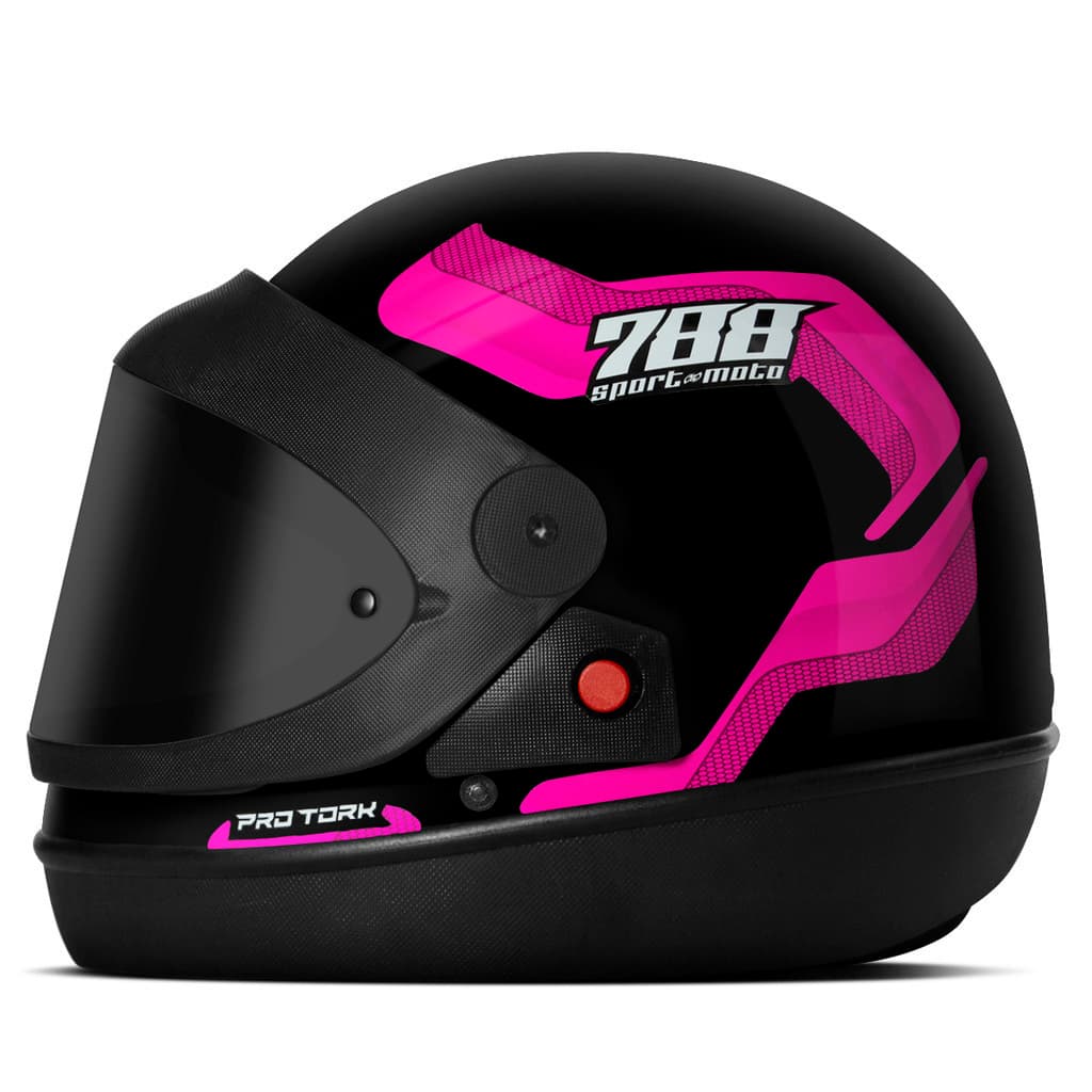 Capacete Fechado Integral Sport Moto 788 Pro Tork Viseira Automática Fumê Masculino Feminino