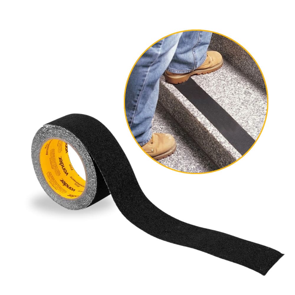 Fita Antiderrapante Adesiva Preta 5 Metros X 50mm Vonder