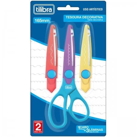 Tesoura Decorativa 3 Lâminas 165mm Tilibra