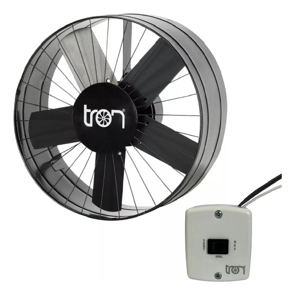 Exaustor Ventilador Industrial Comercial Tron Modelo 51.03-0022 400mm 40cm 140w Bivolt 110v 220v Grafite