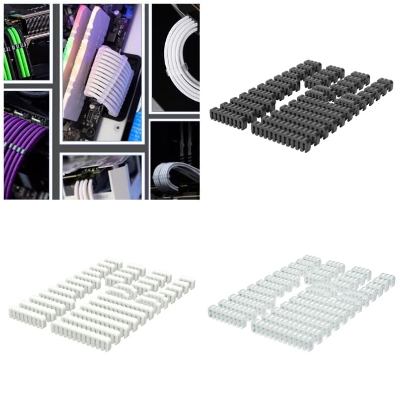 34PCS Acrylic Power Cable Combs Set for Organized Computer Wiring For 24Pin 8Pin