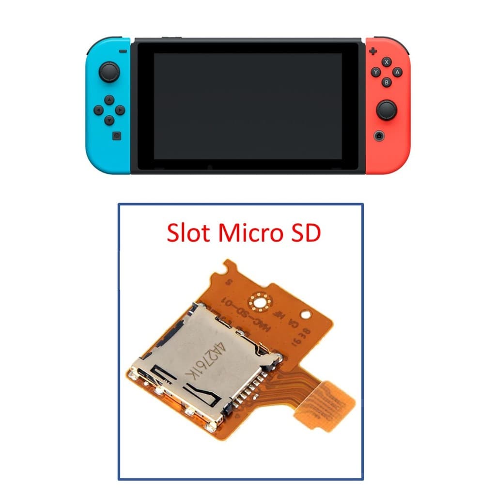 Placa Slot Leitor Cartão Memoria Micro SD Nintendo Switch V1 V2