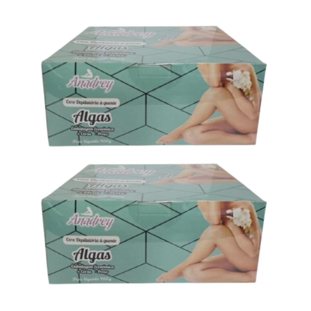 Kit Com 2 Cera Depilatória Anadrey Algas 960g